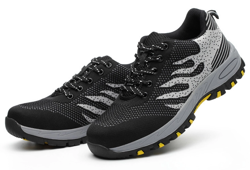 China SP011 Black rubber sole breathable non slip steel toe sport safety shoe manufacturer SP011 Black rubber sole breathable non slip steel toe sport safety shoe