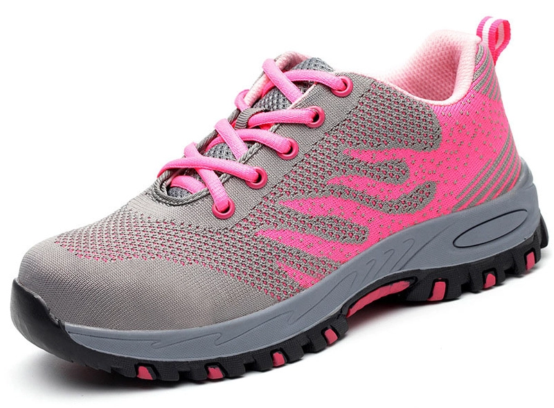 China SP012 rubber sole flyknit steel toe sport type women safety shoe manufacturer SP012 rubber sole flyknit steel toe sport type women safety shoe