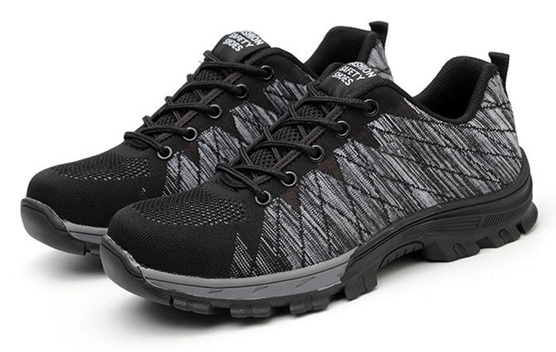 China SP013 black stylish non slip steel toe sport shoes for work manufacturer SP013 black stylish non slip steel toe sport shoes for work