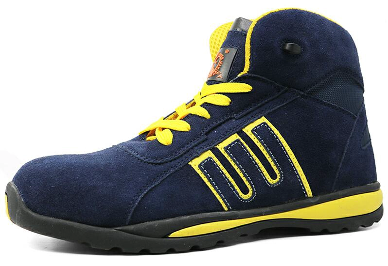 SRS01H abriebfeste Anti-Silp-Wildleder Leder Stahlzehe Frauen Sport Typ Sicherheitsstiefel