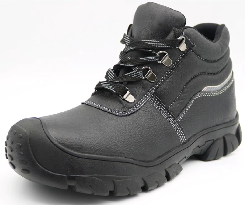 China TM3007 Slipölbeständige billige schwarze Leder-Sicherheitsschuhe Stahl-Zehen-Kappe Hersteller TM3007 Slipölbeständige billige schwarze Leder-Sicherheitsschuhe Stahl-Zehen-Kappe
