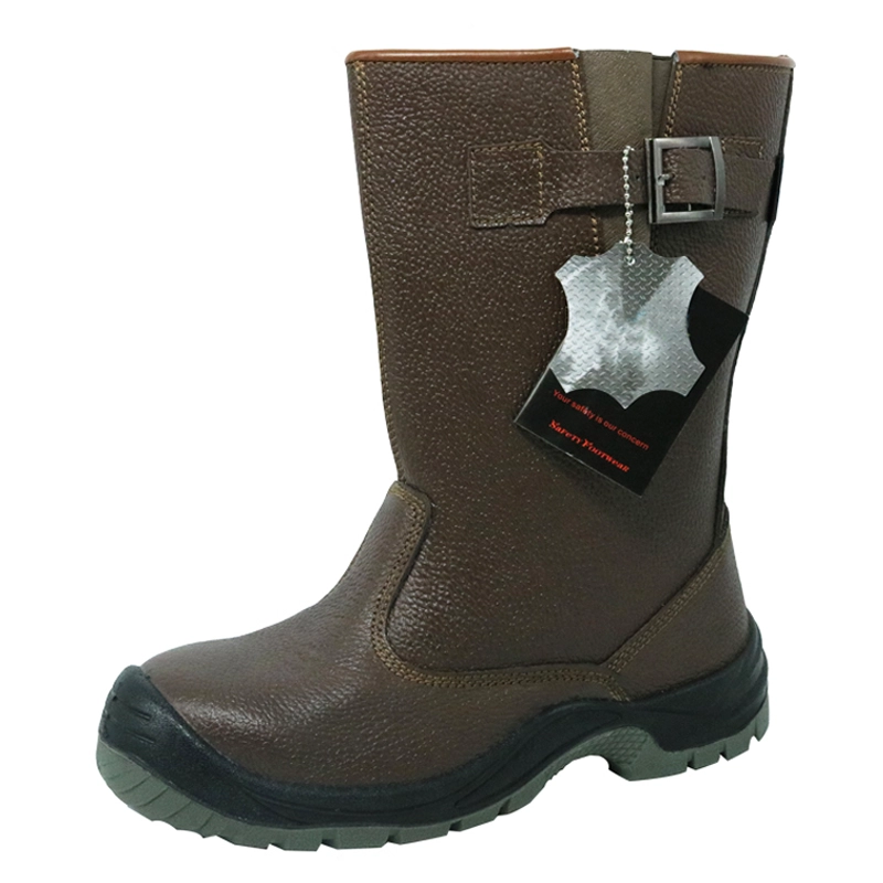 Cina W1002-BR stivali da lavoro di saldatura in pelle per saldatore produttore W1002-BR stivali da lavoro di saldatura in pelle per saldatore