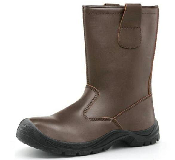 China TM3348 Brown oil water resistant anti slip steel toe puncture proof welding boots without laces manufacturer TM3348 Brown oil water resistant anti slip steel toe puncture proof welding boots without laces
