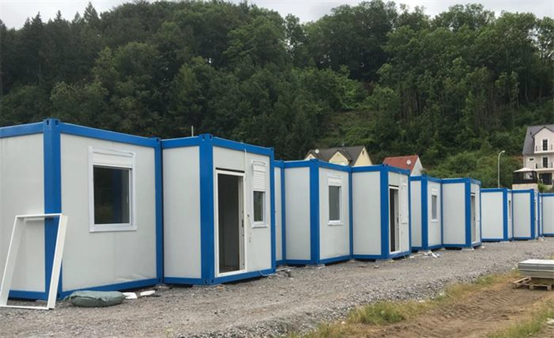 flat pack double dormitory container house 2-room prefab worker accommodation