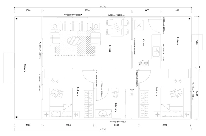 Prefab Modern House plan