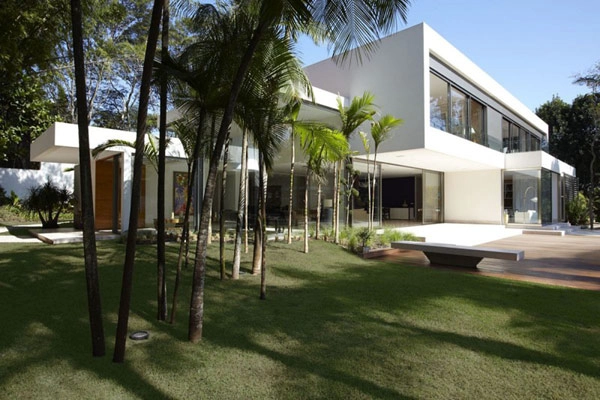 Brezilya'da Enerji Verimli Hillside Home Luxury Villa Prefabrik