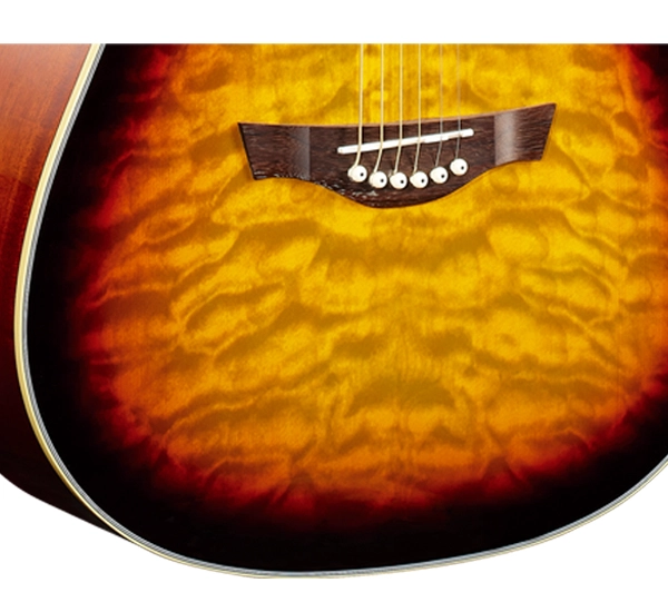 Laminated mahogany back side stylish modern student fancy acoustic guitar