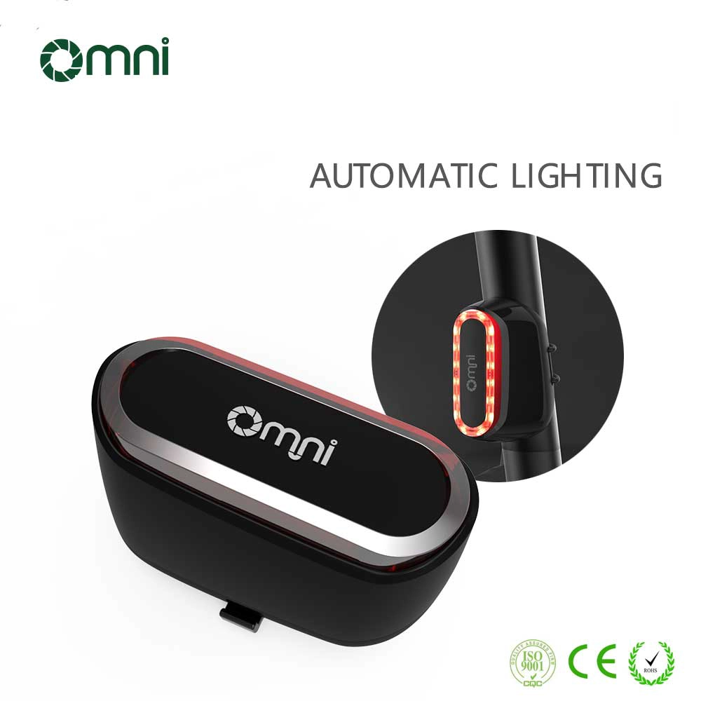 Omni Modos de flash Luz trasera de bicicleta inteligente Luz trasera de bicicleta Led