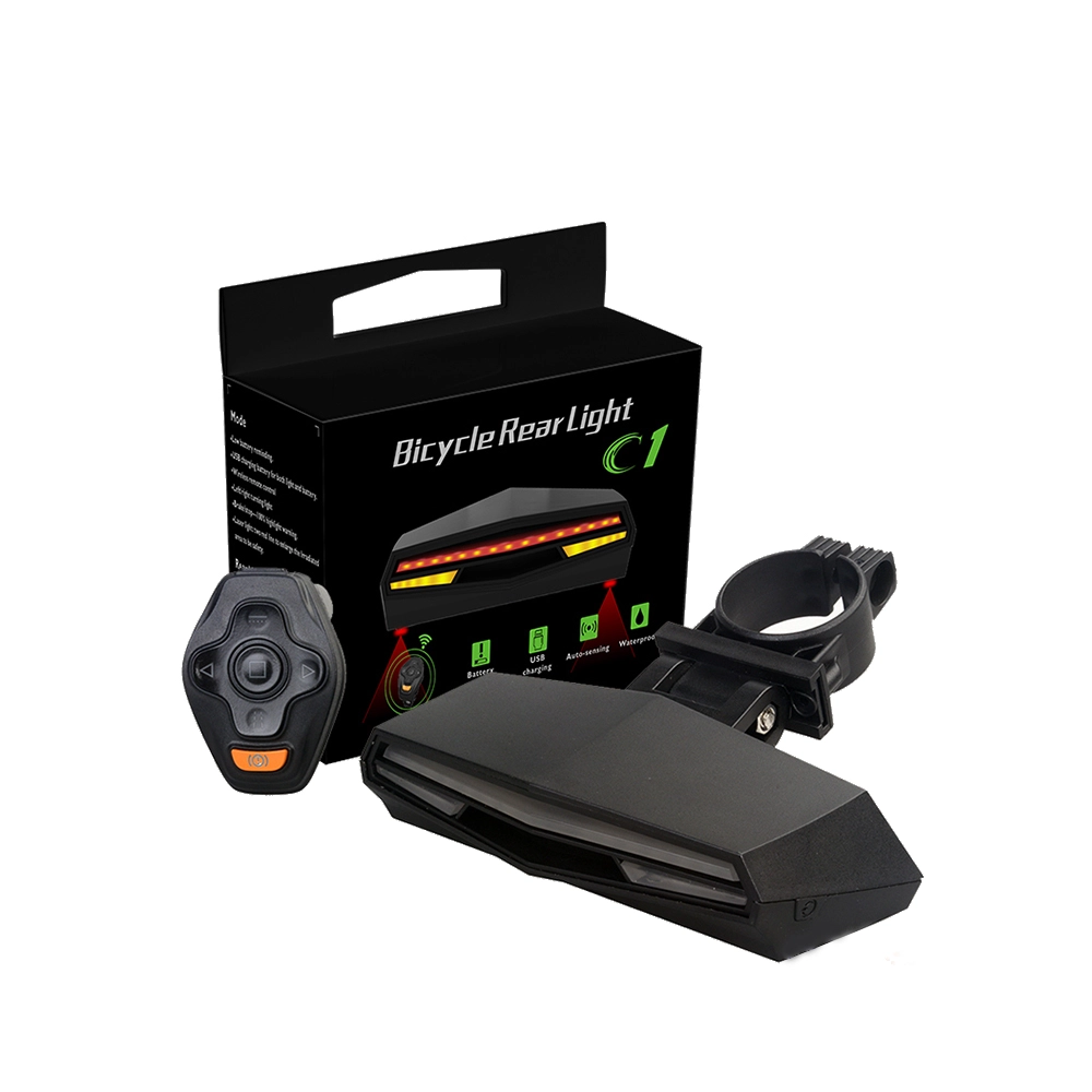 Lámparas de luces led con batería para ciclismo con control remoto multifunción de alta calidad, luces de advertencia led para bicicleta