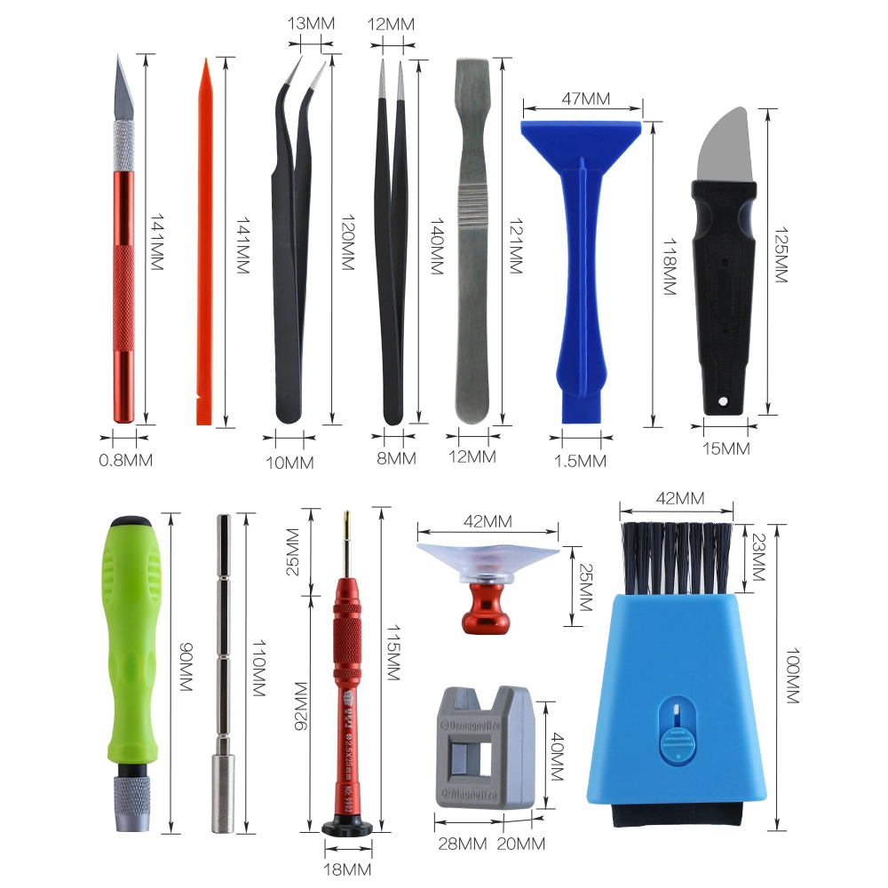 BST-116 43 in 1 manual open cookware tool set screwdriver mobile phone repair tool kit with case