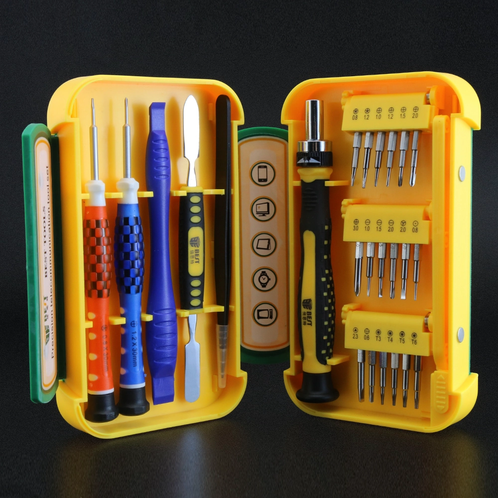 Kit di strumenti di riparazione per telefono cellulare professionale 24-set di cacciaviti BEST-8925