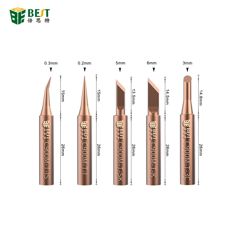 900M-T 5pcs pointe de fer à souder en cuivre pur spéciale pour cornes en plastique