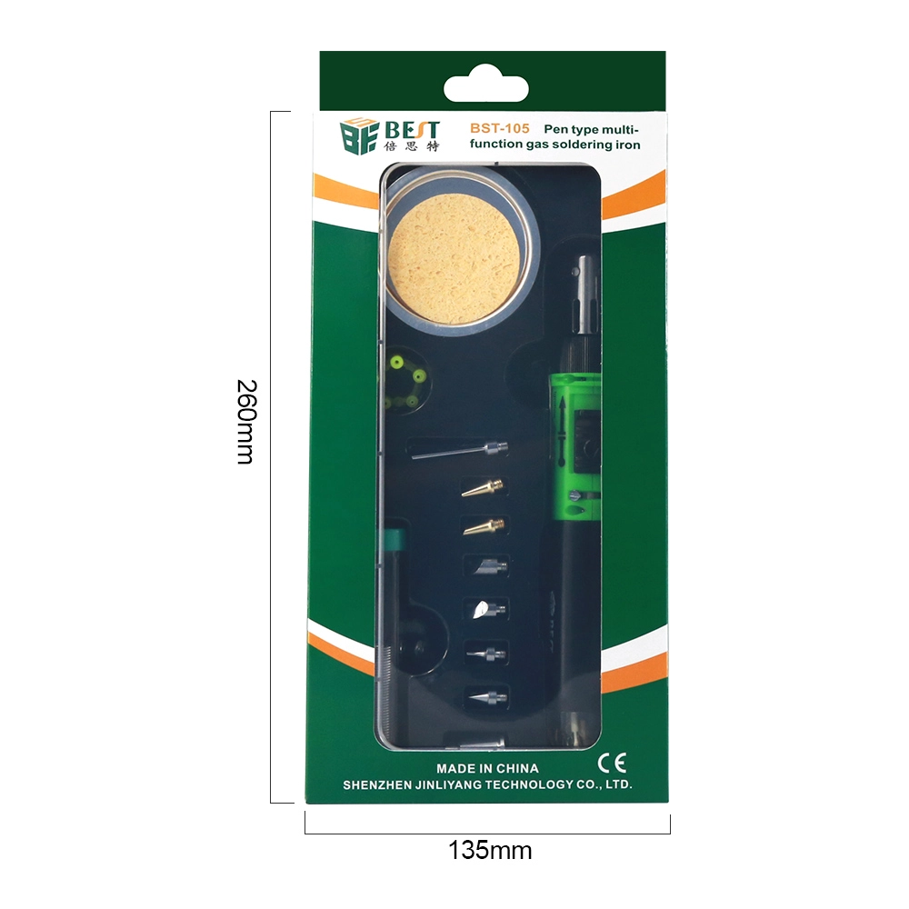 BEST-105 Top Quality 10 en 1 Fer à Souder au Butane Set de Soudure Kit Type de Stylo Torche