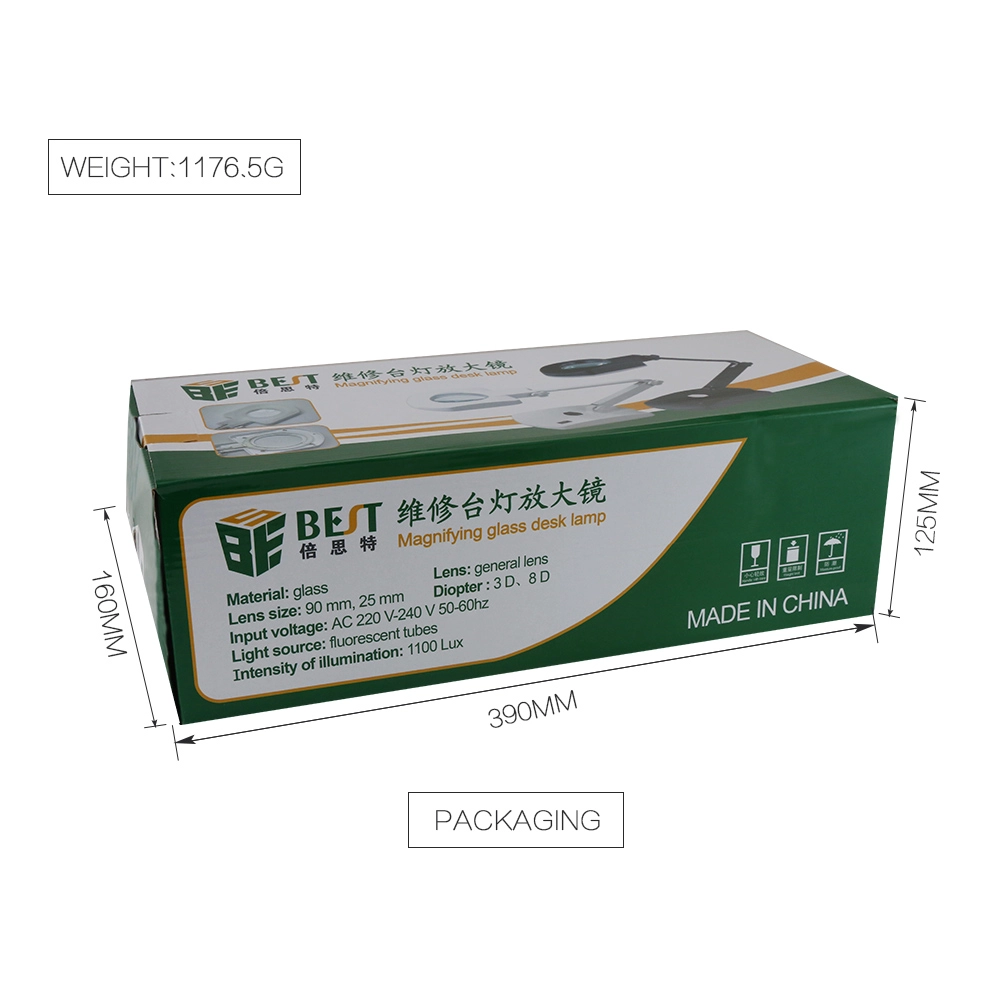 BEST-8611BL带灯架的台式放大镜