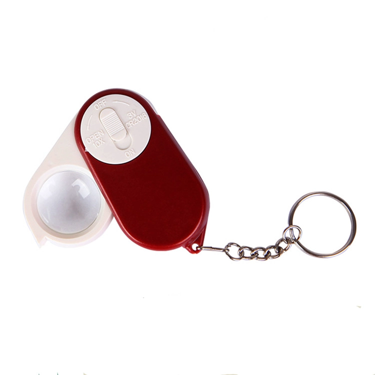 BEST J106 Lupe Keychain Einstellbare LED-Lupe Tischlampe LED-Leuchten 10X Vergrößerung