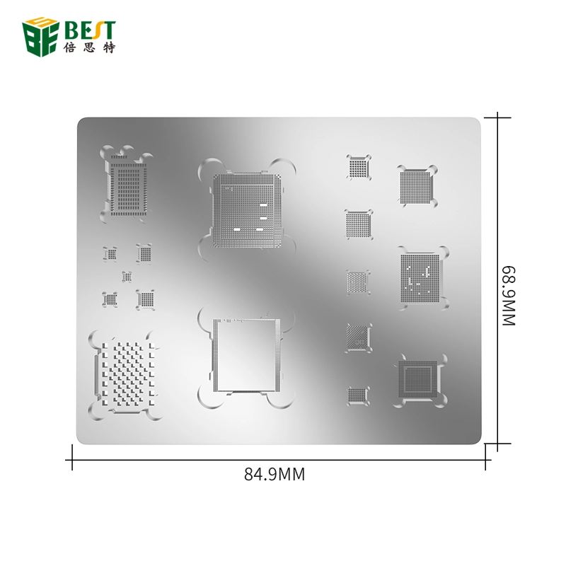 BEST-A10 Acciaio inossidabile Acciaio inossidabile Pasta per saldatura Cellulare 3D Universale Bga Reballing Stencil