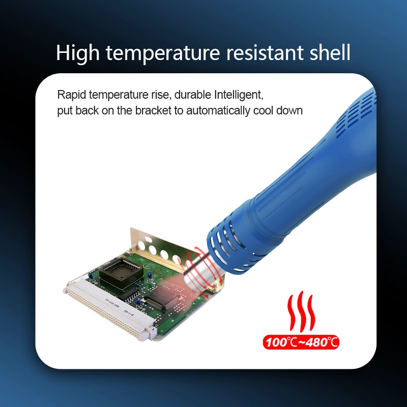 BET-858 Intelligent and durable lead-free spiral heat gun with high temperature resistant shell