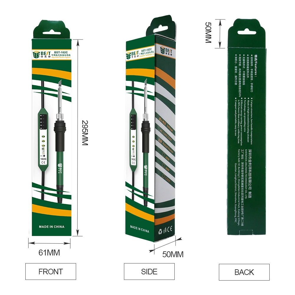 Soldering Iron China Factory, New Constant Temperature Controlled Electric Soldering Iron Manufacturer, Adjustable Temperature Soldering Iron Wholesalers, BST-102C