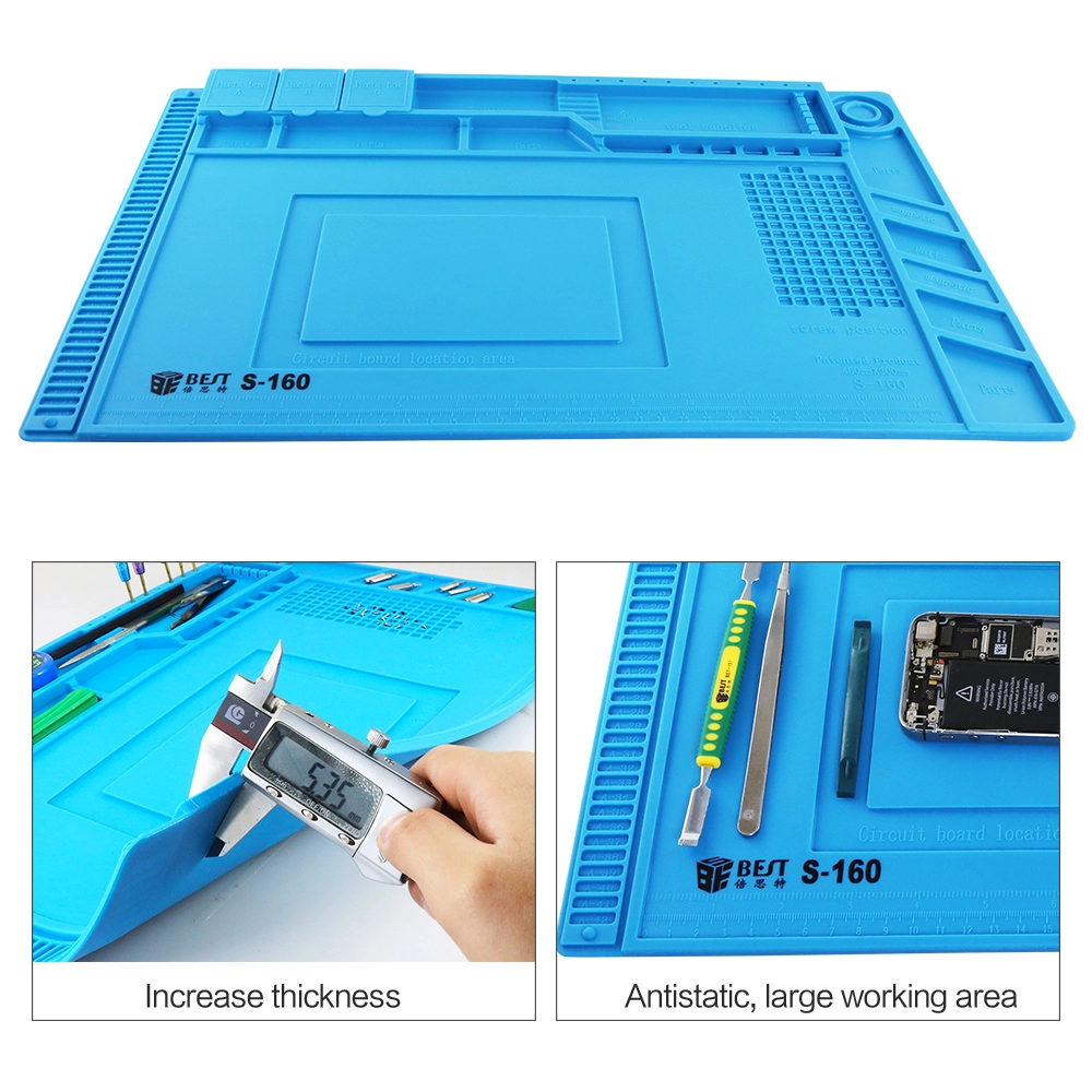 BST-S-160 Hitzebeständige Heißluftpistole BGA Lötstation Reparatur Isolierung Pad Isolator Pad Wartungsplattform Schreibtisch Mat
