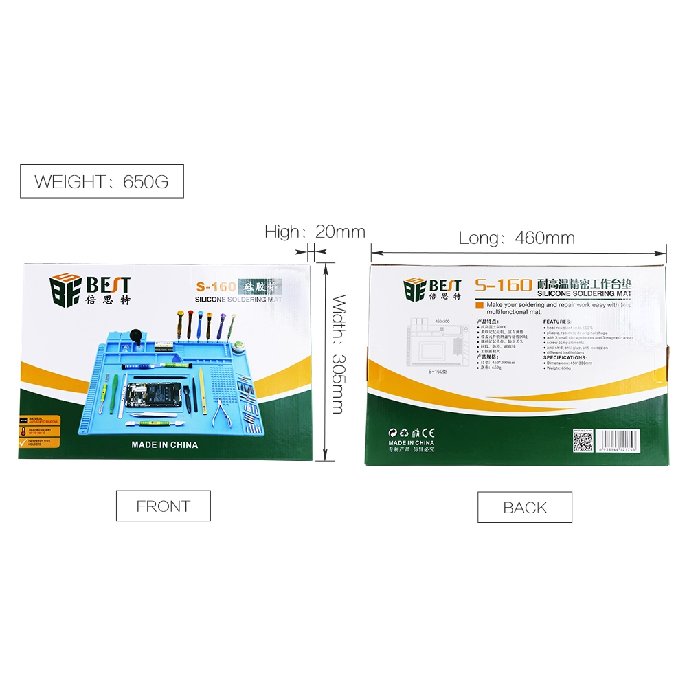 BST-S-160 Hitzebeständige Heißluftpistole BGA Lötstation Reparatur Isolierung Pad Isolator Pad Wartungsplattform Schreibtisch Mat