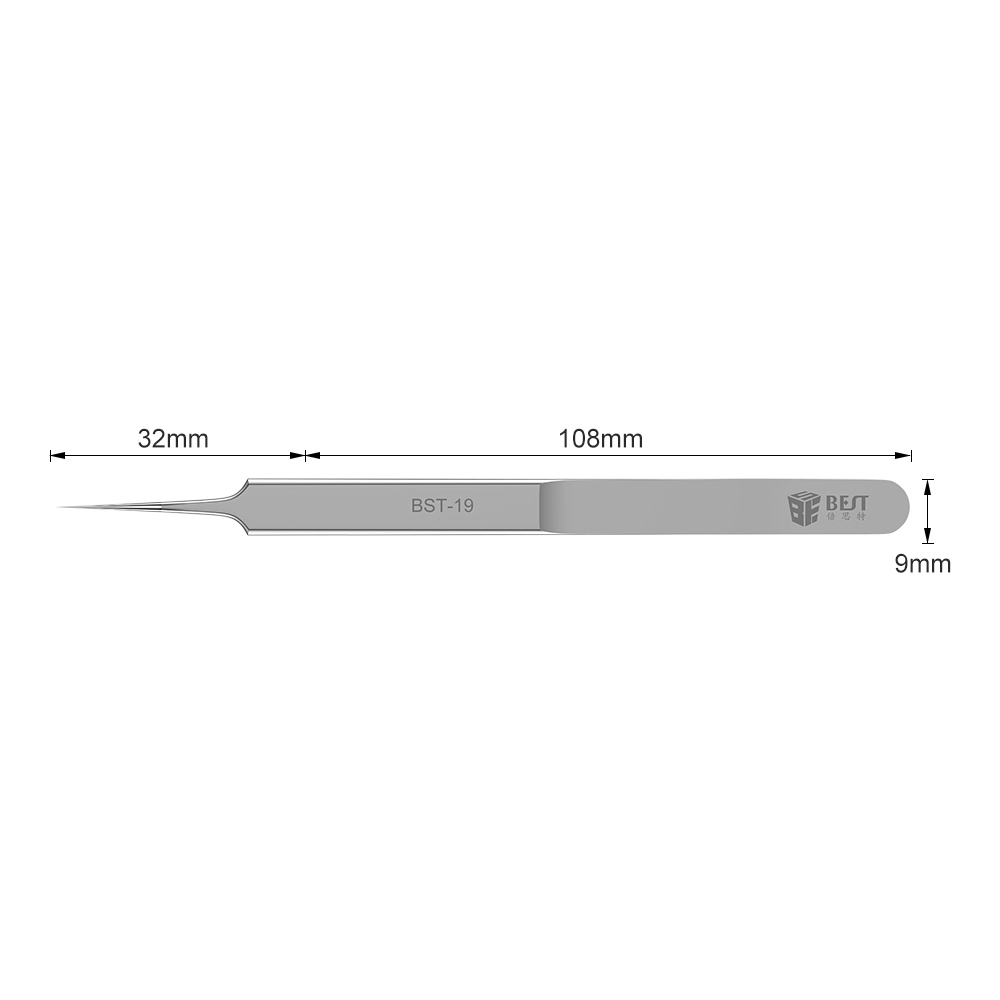 BST-19 Neueste Extra Lange Hohe Qualität Präzision Edelstahl Chip Leiter Draht Pinzette Wimpernverlängerung Volume Pinzette