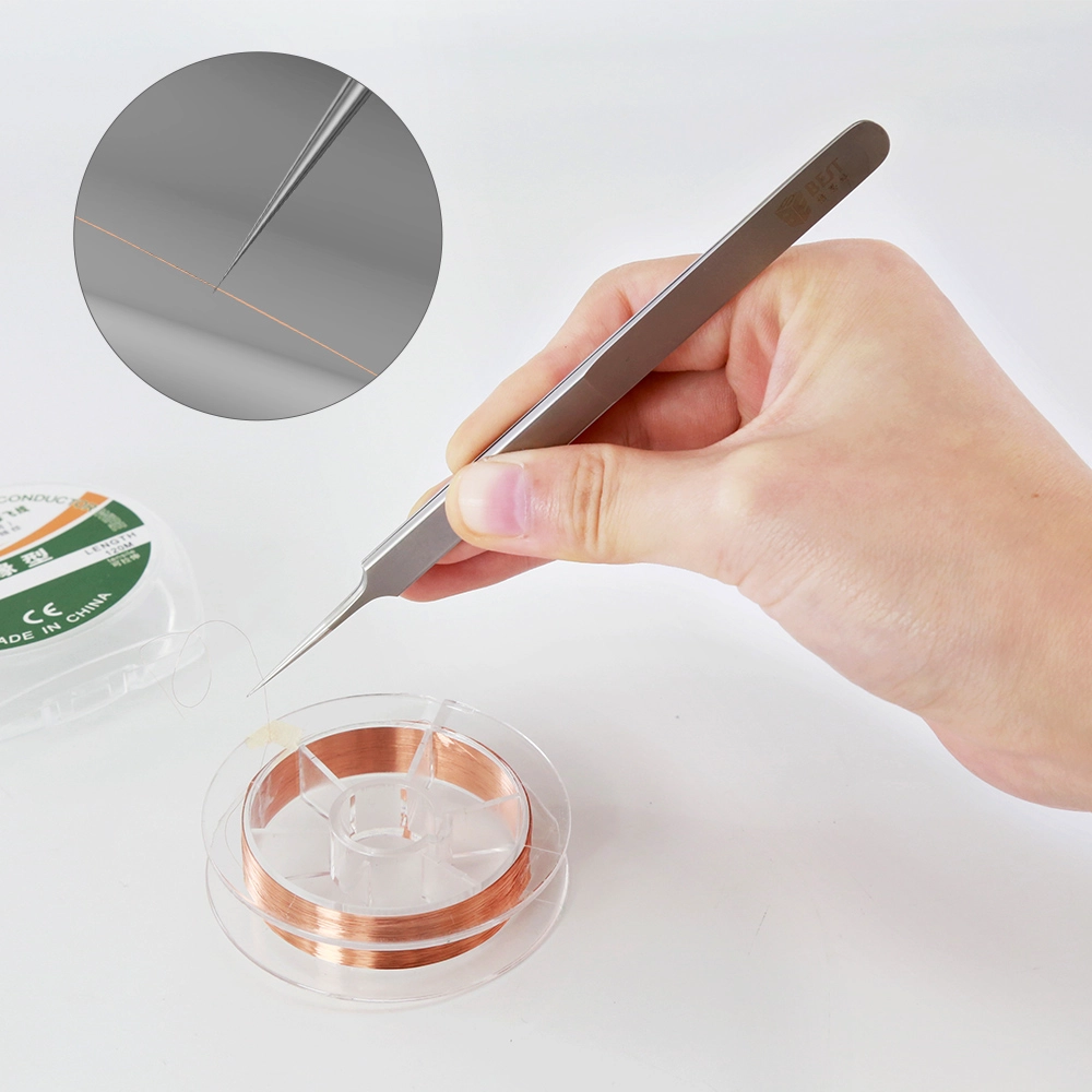 BST-19 Neueste Extra Lange Hohe Qualität Präzision Edelstahl Chip Leiter Draht Pinzette Wimpernverlängerung Volume Pinzette