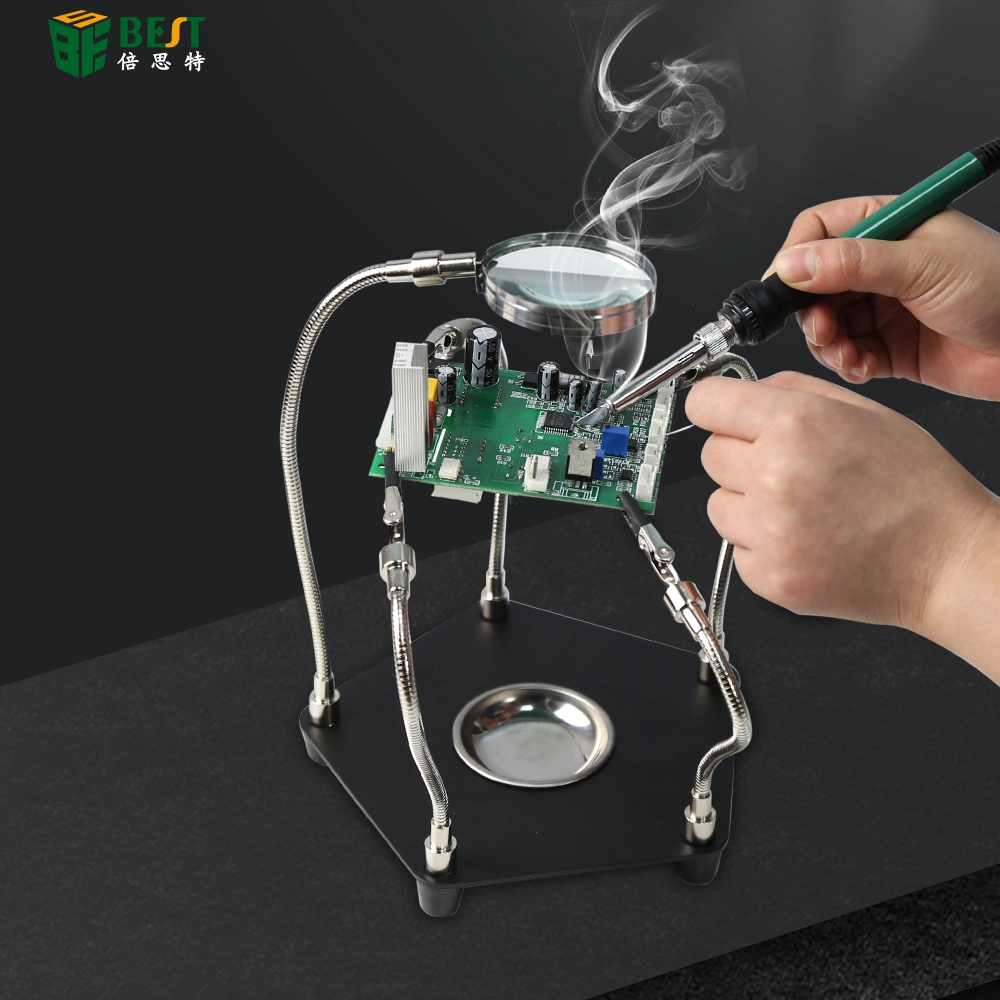 BST-268L Multi-Lötstation, die dritte Hand unterstützt 3x USB-LED-Lupe-Lampe für das PCB-Schweißgerät-Reparaturstation