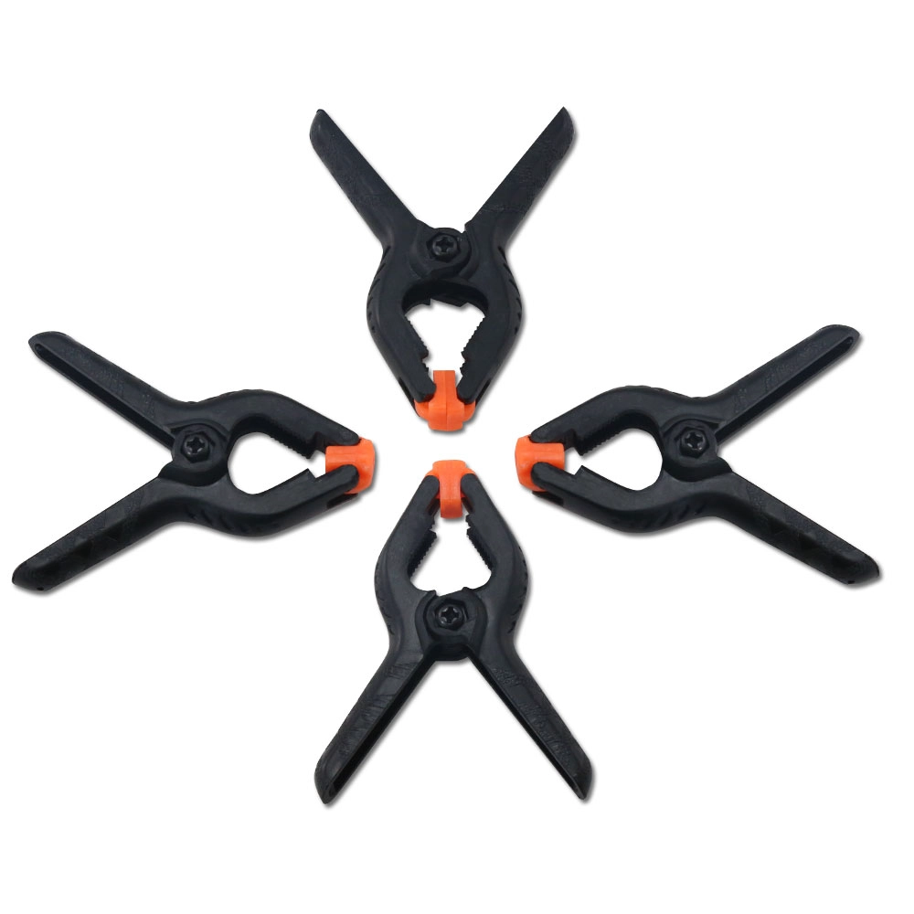 BST-310A 4pcs/lot Different size Plastic Nylon Spring Clamps Clip Tips Set for Paper Photo Backdrop Background Woodworking