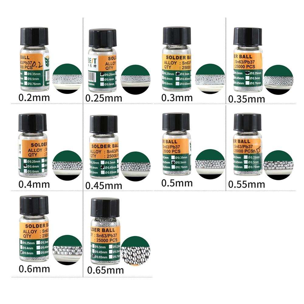 BST-505 Bga Solder Ball Größe für Microschweißen Handy-Reparatur-Tools Löten Ball Durchmesser 0,2 mm-0,65 mm