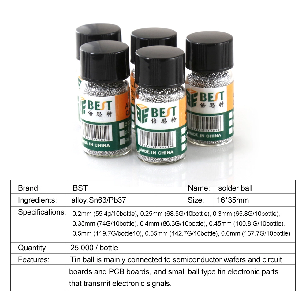 BST-505 Bga Solder Ball Größe für Microschweißen Handy-Reparatur-Tools Löten Ball Durchmesser 0,2 mm-0,65 mm