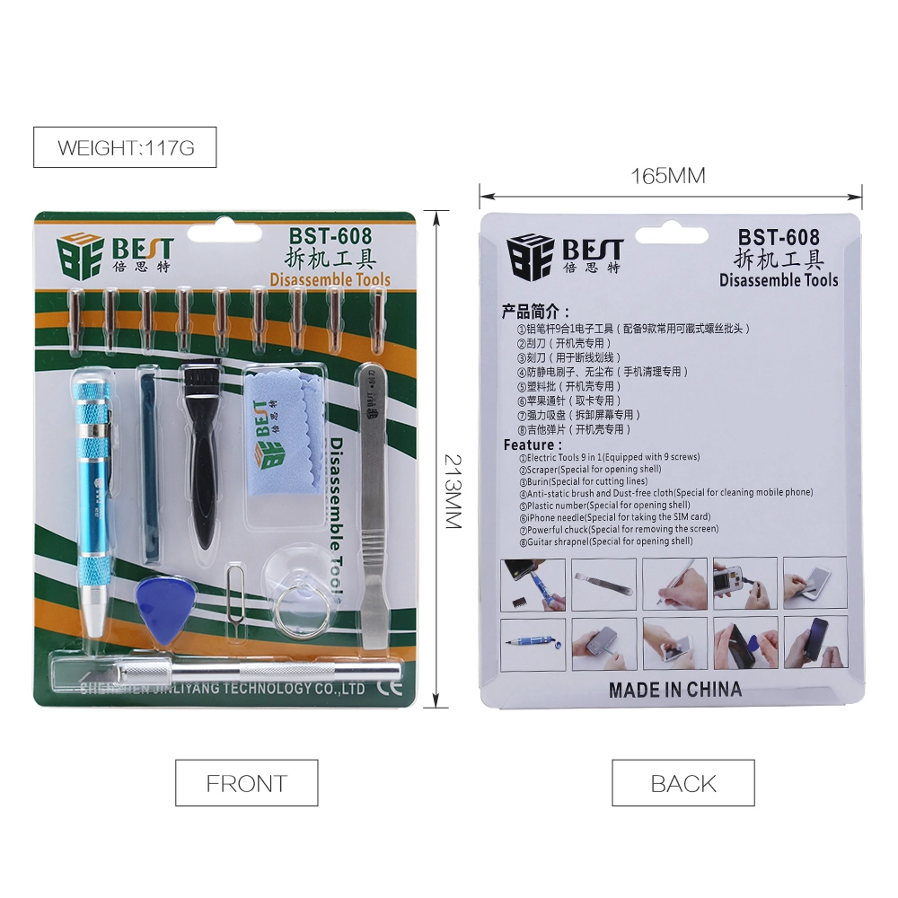 BST-608 zerlegen Werkzeuge mobile Openning Reparatur Werkzeug Kit für iphone4 / 4s 5 / 5s