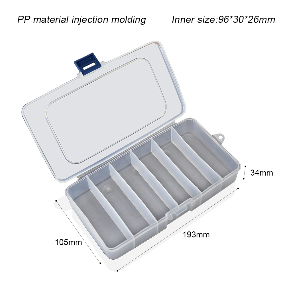 BST-651 6 lattices Transparent plastic storage box