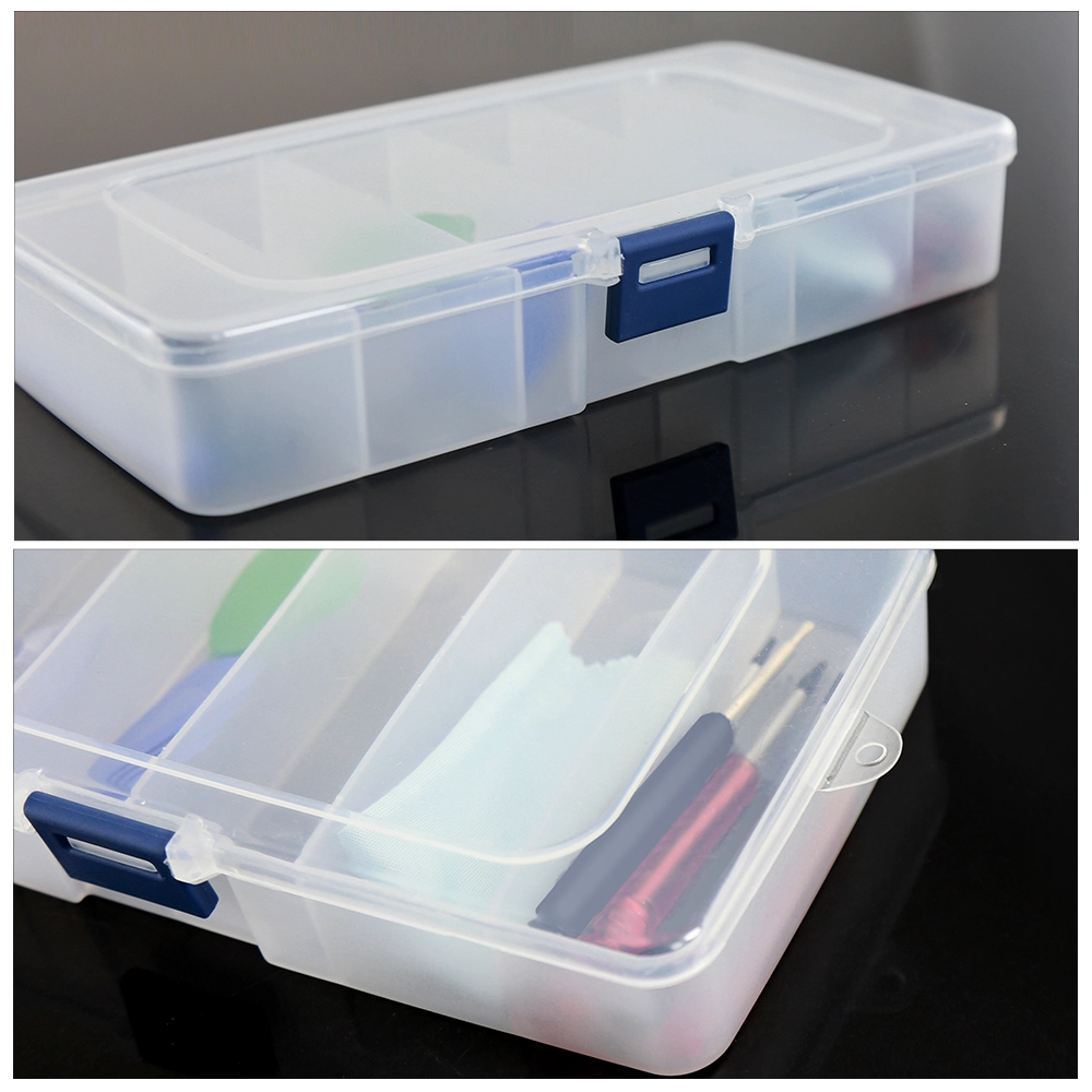 BST-651 6 lattices Transparent plastic storage box