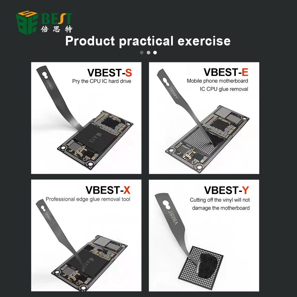 BST-69A + 4 in 1 Handfinish Sexy Klingen CPU IC Chipkleber Entferner Messer Motherboard PCB Unterfüllslos Clear Scraping Pry-Tool