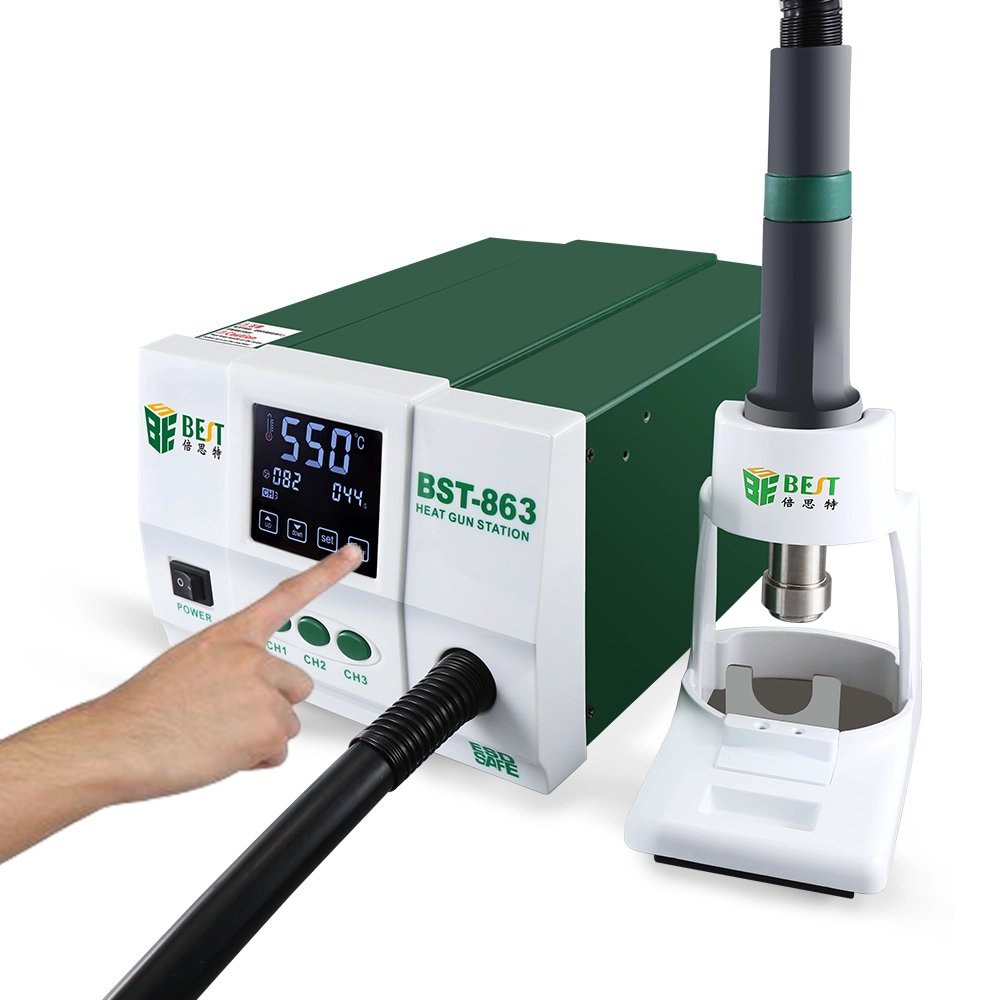 고전력 1200W 뜨거운 공기 재작업 스테이션 중국 공장, 뜨거운 공기 총 제조업체, 재작업 스테이션 공급 업체, 재작업 스테이션 도매업자, BST-863