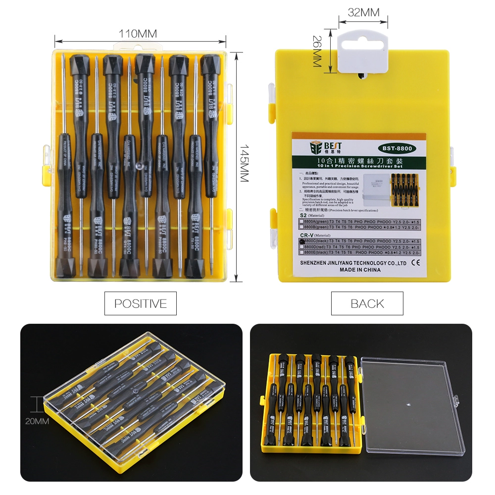 BST-8800C 10pcs precision screwdriver set factory supplier