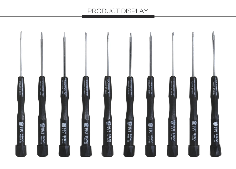 BST-8800E Tournevis magnétique multifonction de précision 10 in1 pour iphone samsung repair open tool Kit de tournevis