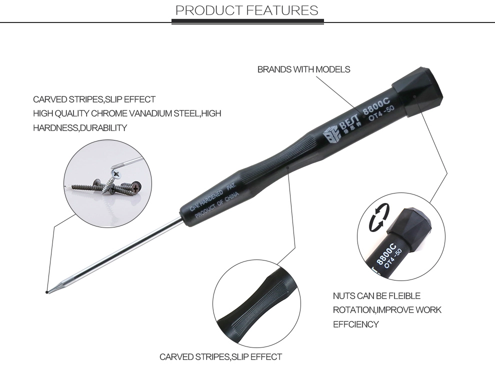 BST-8800E Tournevis magnétique multifonction de précision 10 in1 pour iphone samsung repair open tool Kit de tournevis
