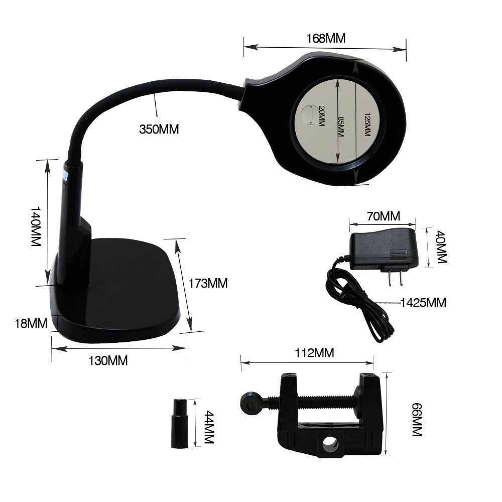BST-9145T Desk Magnifier Lamp LED Light Magnifying Glass