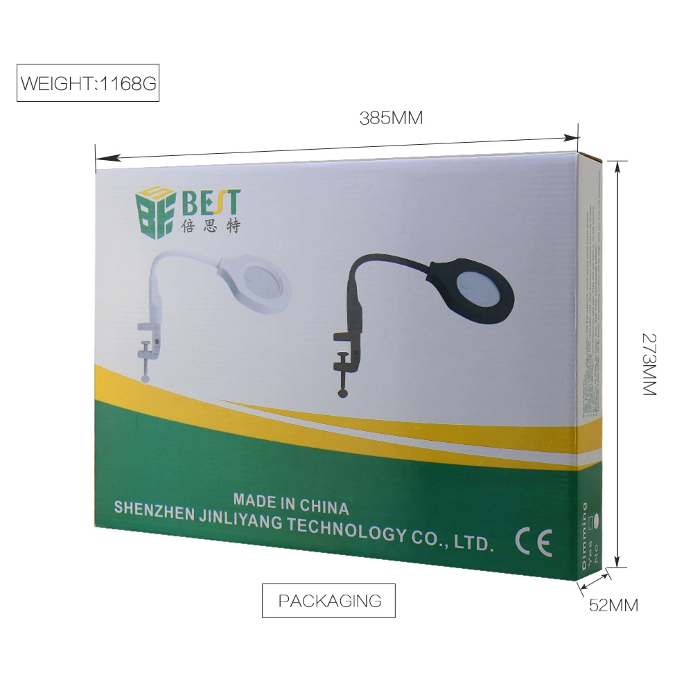 BST-9145T Desk Magnifier Lamp LED Light Magnifying Glass