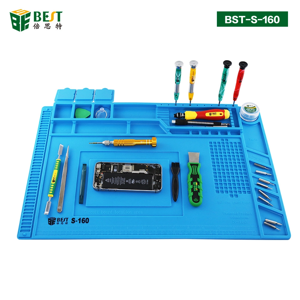 China BST-S-160 Heat-Resistant Heat Gun BGA Soldering Station Repair Insulation Pad Insulator Pad Maintenance Platform Desk Mat manufacturer