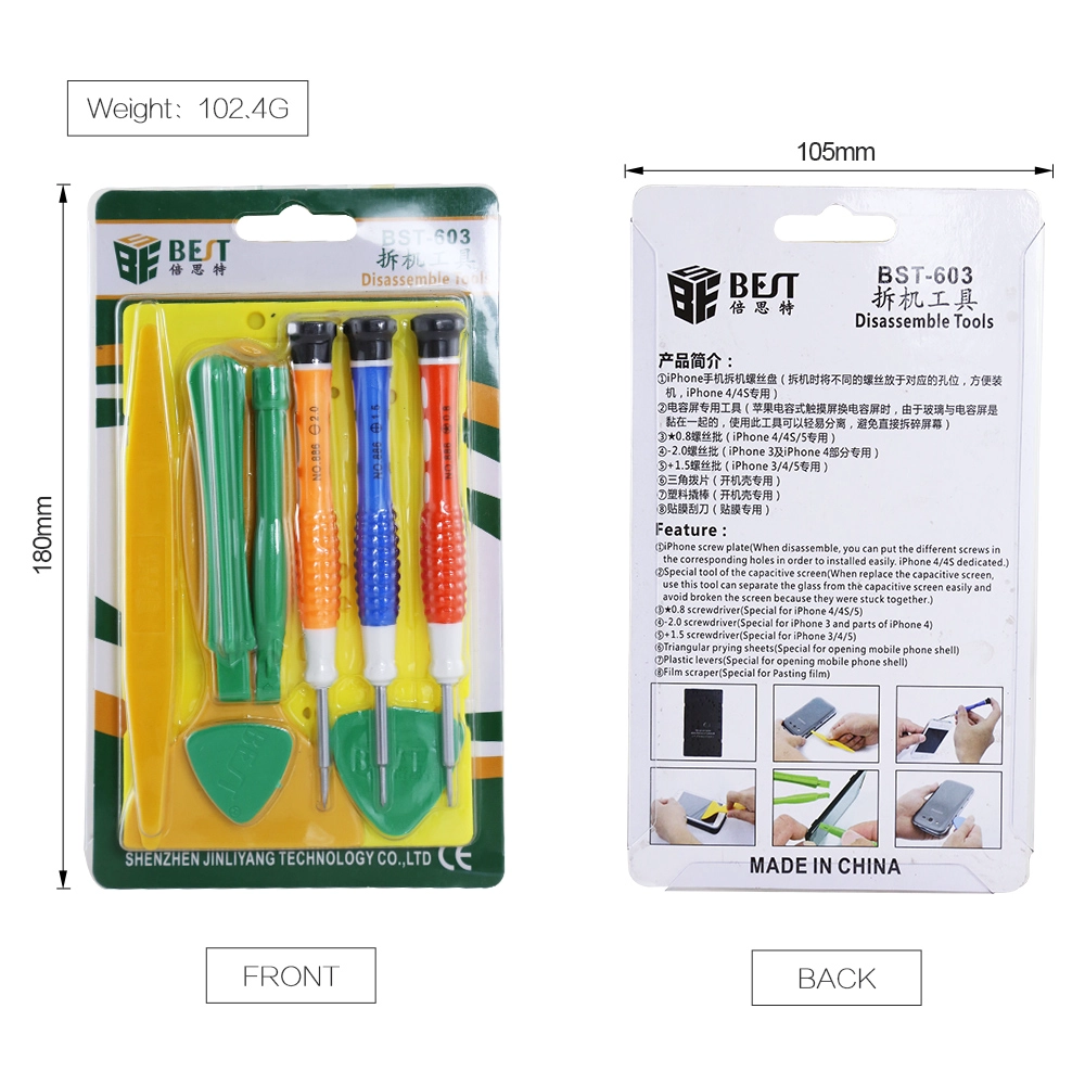 Cell phone repair kit factory assemble disassemble tools BEST-603