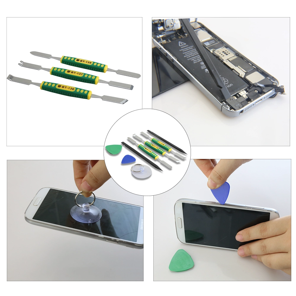 Démonter ouverture kits de réparation d'outils avec ventouse, nylon non Pry Outils, Métal Pry Bar BEST-9902