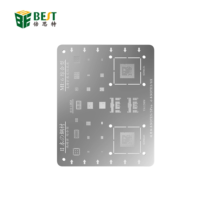 Per xiaomi scheda madre IC Chip saldatura strumento di riparazione BGA Reballing Stencil modello Piatto in acciaio inox