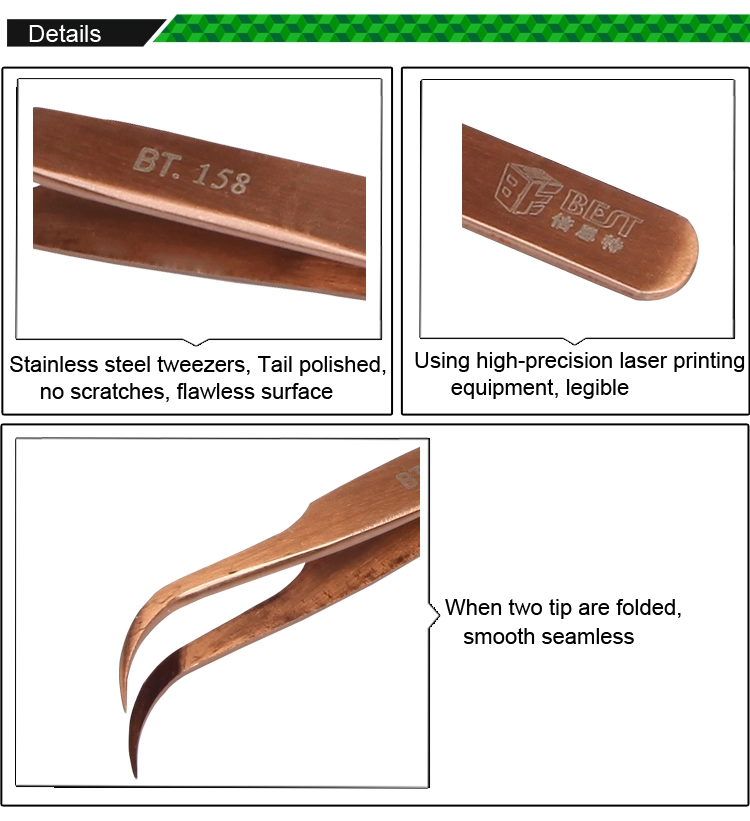 High Quality Tweezer Black Color Coating Tweezers Best Supplier BST-158
