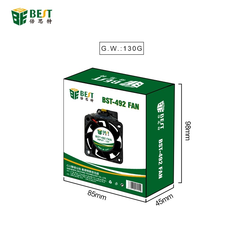 BESTOOL 492用于杯芯片电路板玻璃胶水的高速6000RPM 1A 12V迷你流动冷却风扇