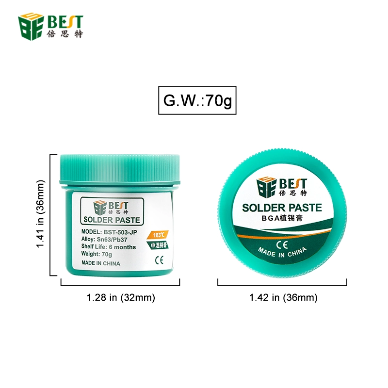 ผลิตภัณฑ์ใหม่ที่ดีที่สุด -503 70 กรัม / ขวด 25-45 SN63PB37 อุณหภูมิต่ำยี่ห้อบัดกรีวางประสานวาง