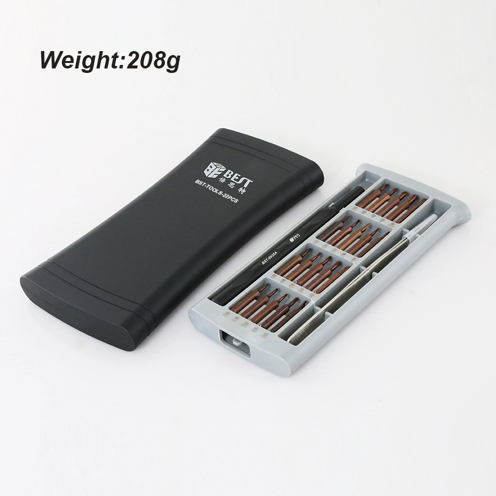 Nouveau modèle Tournevis Kit d'utilisation quotidienne 22 en 1 bits magnétiques de précision Accueil Outils essentiels Tournevis bricolage Set BST-8930A