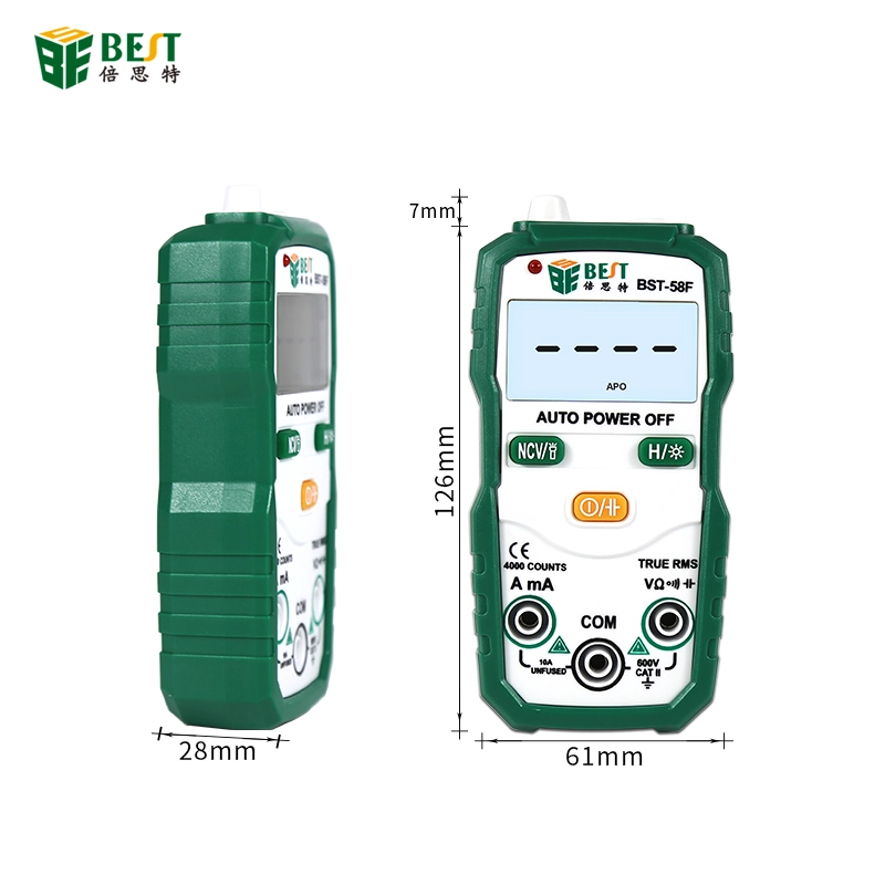 BST-58F Tester multimetro digitale DC / AC senza contatto Tester corrente multimetro