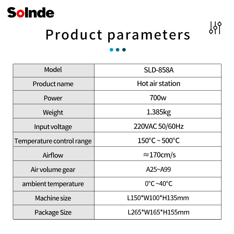 SLD-858A Controle de precisão da energia de soldagem quente Sono automático Sono Manutenção de Manutenção de Circuito de Circuito de Soldagem Power